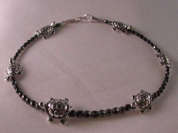 Turtles with Hematite Beads