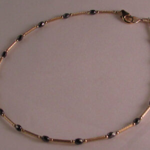 Gold fill Chain with Hematite Beads