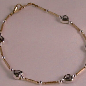 Silvertone Pewter Heart with Sterling Silver Chain