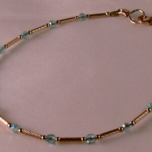 Aqua AB with Gold-filled Chain