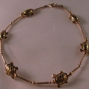 Goldtone Pewter Turtles with Gold-filled Chain