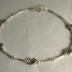 Heart with Sterling Silver Beads