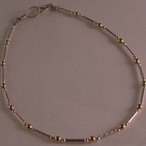 Sterling Silver with 3mm Gold Fill Beads