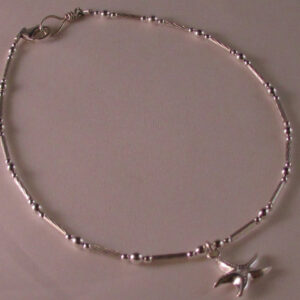 Puffy Sterling Starfish on Sterling Silver Chain