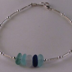 Center-Drilled Seaglass with Sterling Silver Chain