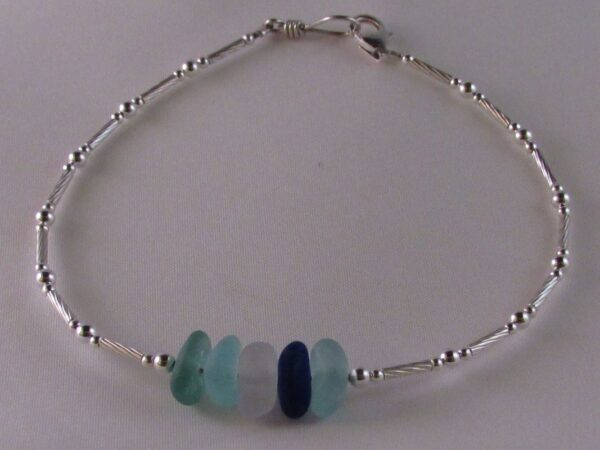 Center-Drilled Seaglass with Sterling Silver Chain