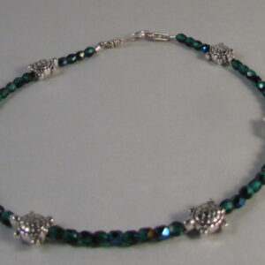 Turtles with Green/Blue Beads