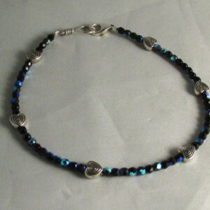 Hearts with Aqua AB Beads
