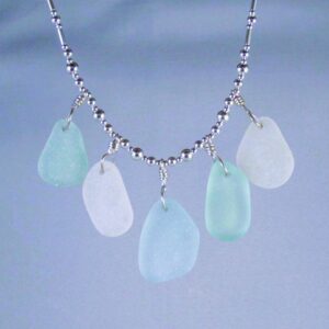 Five Piece California Rainbow Necklace with Sterling Silver Findings and Extenders