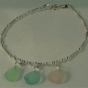 Sterling Silver with 3 Different Colors of Seaglass