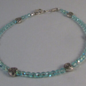 Heart with AB Aqua Beads