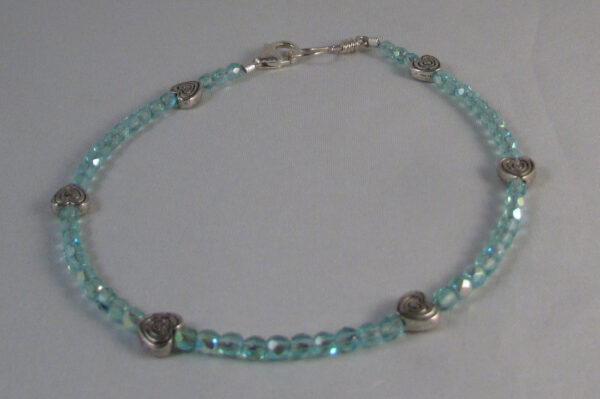 Heart with AB Aqua Beads